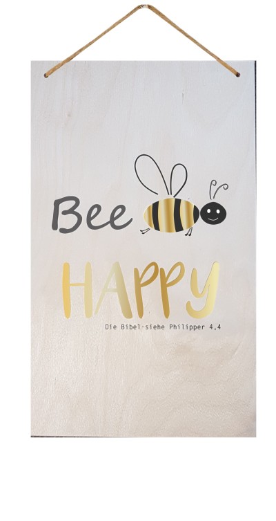 Wandbild Bee happy