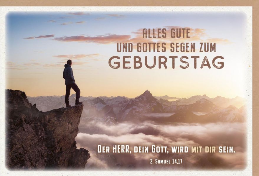 Faltkarte Zum Geburtstag/Bergsteiger