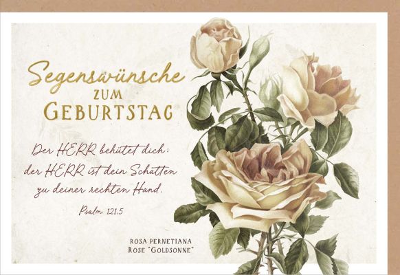 Faltkarte Segenswünsche zum Geburtstag