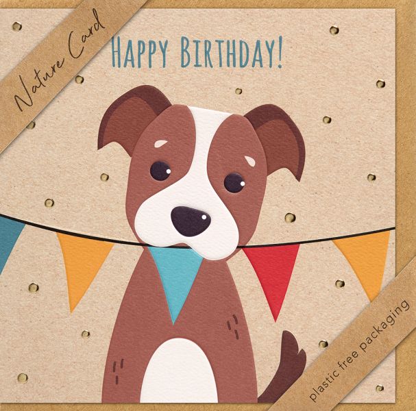 Faltkarte Happy Birthday/Hund