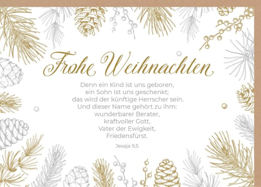 Faltkarte Frohe Weihnachten