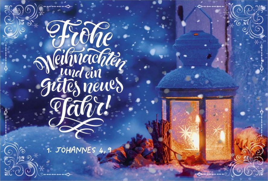 Postkartenserie Frohe Weihnachten/Windlicht 12 Stk.