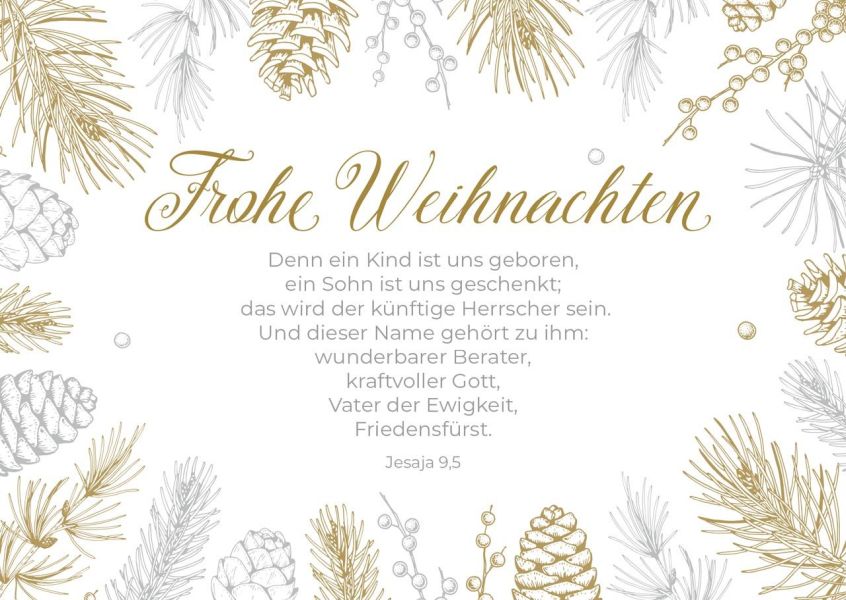 Postkarten Frohe Weihnachten 12 Stück