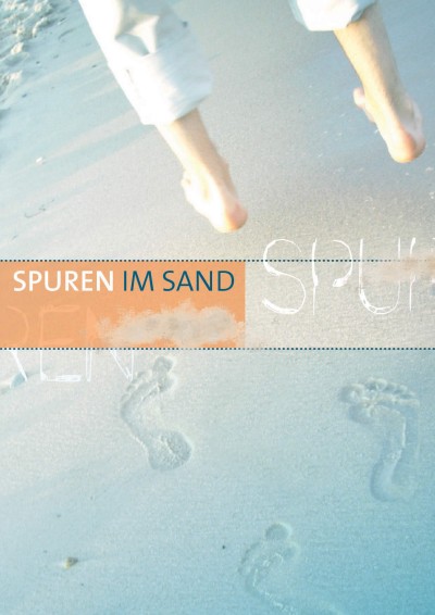 Spuren im Sand - Faltkarte mit Umschlag