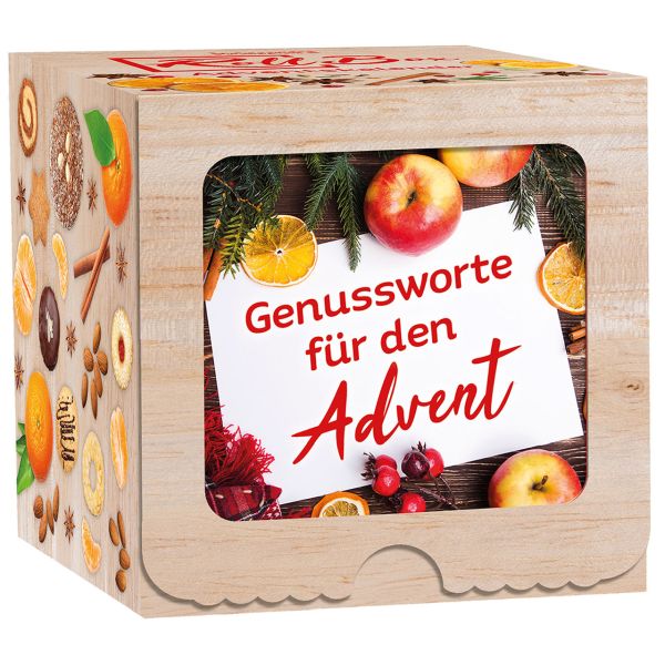 Adventskalender Roll-Box Genussworte für den Advent