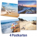 Postkartenserie: Stichwort - gemischte Meermotive 4 Stk.