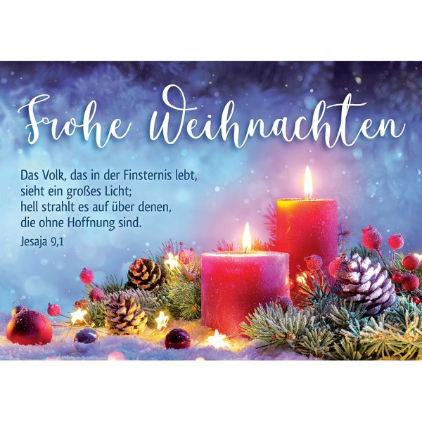 Postkarten: Frohe Weihnachten, 4 Stück