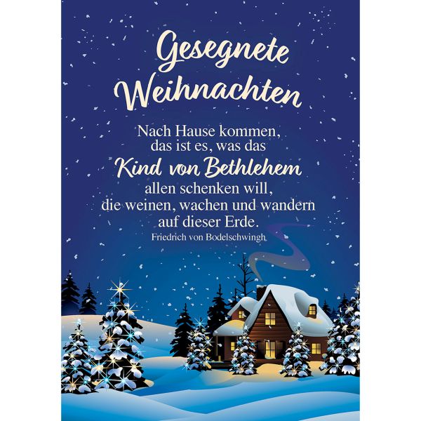 Postkarten: Gesegnete Weihnachten, 4 Stück