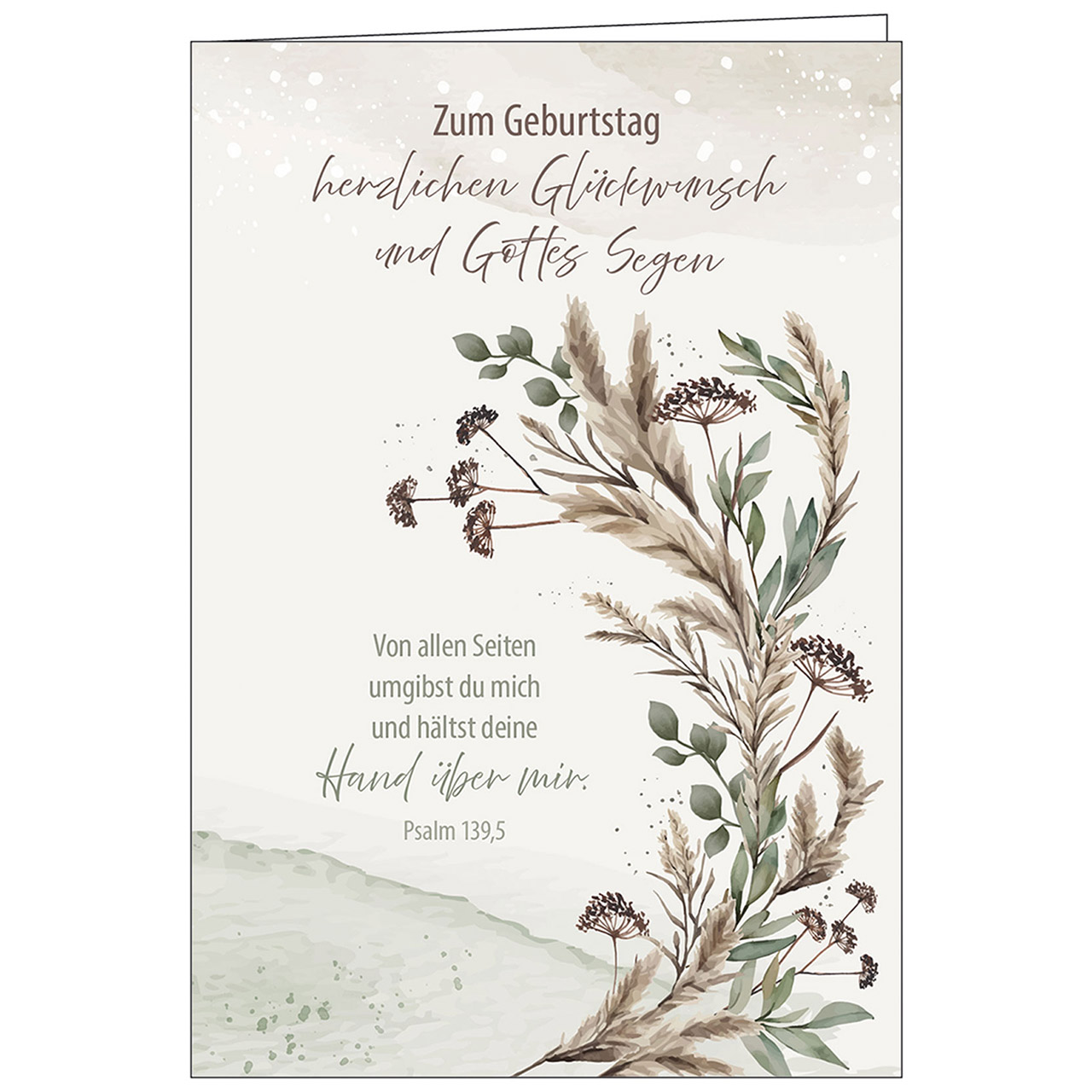 Faltkarte Zum Geburtstag herzlichen Glückwunsch und Gottes Segen