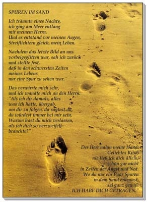 Poster: Spuren im Sand - A3