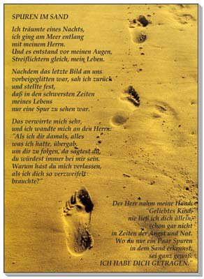 Poster A3: Spuren im Sand
