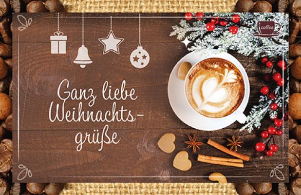 Kaffeekarte - Ganz liebe Weihnachtsgrüße