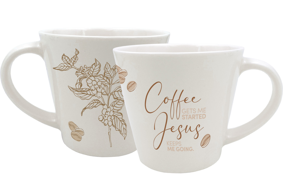 Tasse Coffee gets me started Jesus keeps me going