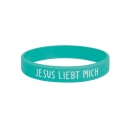 Armband Jesus liebt mich - smaragdgrün