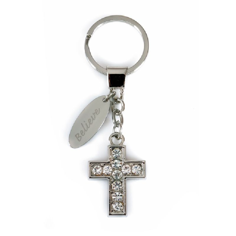 Schlüsselanhänger Kreuz Believe
