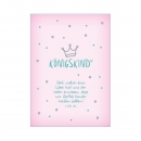 Postkarte Königskind - Baby rosa