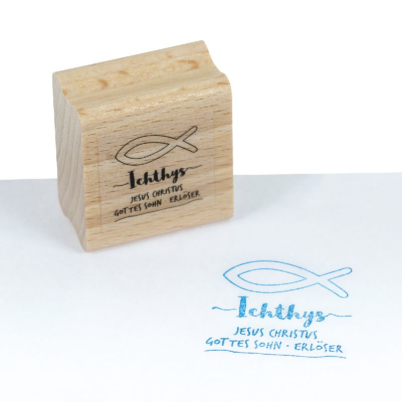Holzstempel Fisch/Ichthys