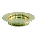 10 `  `  Diameter Brasstone Stacking Bread Plate|Stapelbarer Abendmahlbrotteller aus Aluminium, goldfarbig