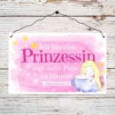 Holzschild "Ich bin eine Prinzessin"