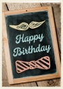 Happy Birthday (Tafel) (Doppelkarte)
