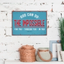 The impossible (Metallschild)|27 x 19 cm