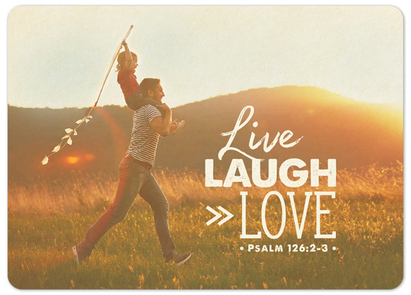 Live, laugh, love (XL-Postkarte)