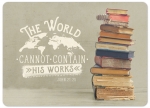 The world cannot contain his works (XL-Postkarte)