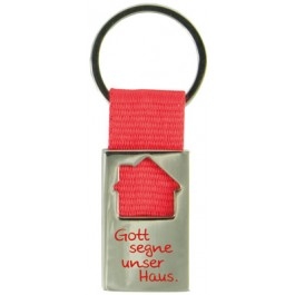 Schlüsselanhänger Haus - rot