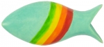 Speckstein-Magnet: Regenbogenfisch - grün