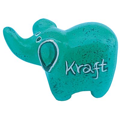 Handschmeichler Elefant Kraft - grün-türkis