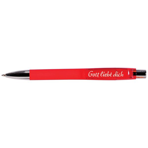 Kugelschreiber Gott liebt dich - rot