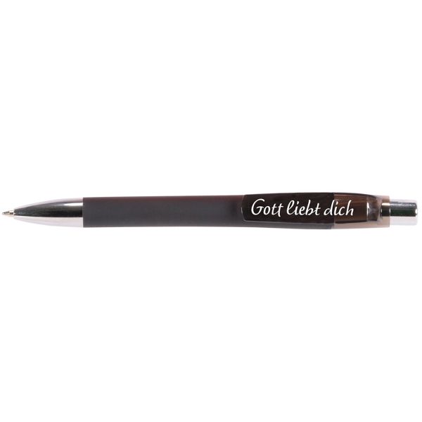 Kugelschreiber Gott liebt dich - schwarz