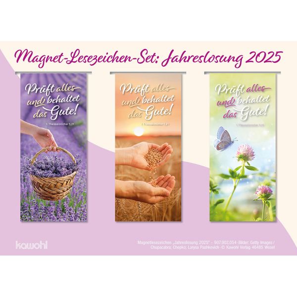 Jahreslosung 2025 - Magnet-Lesezeichen-Set