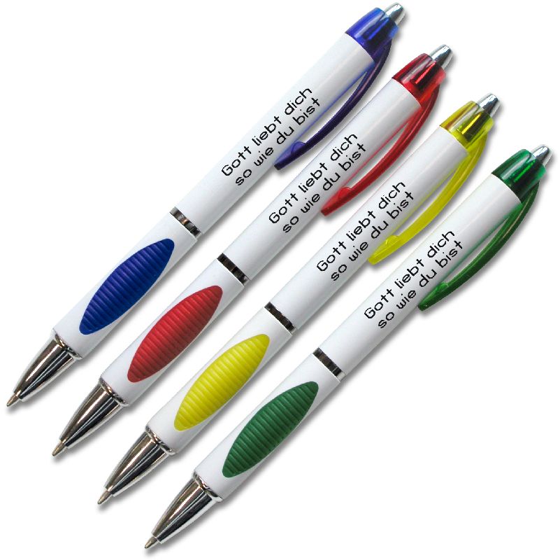 Kugelschreiber Gott liebt Dich so - gem. Farben