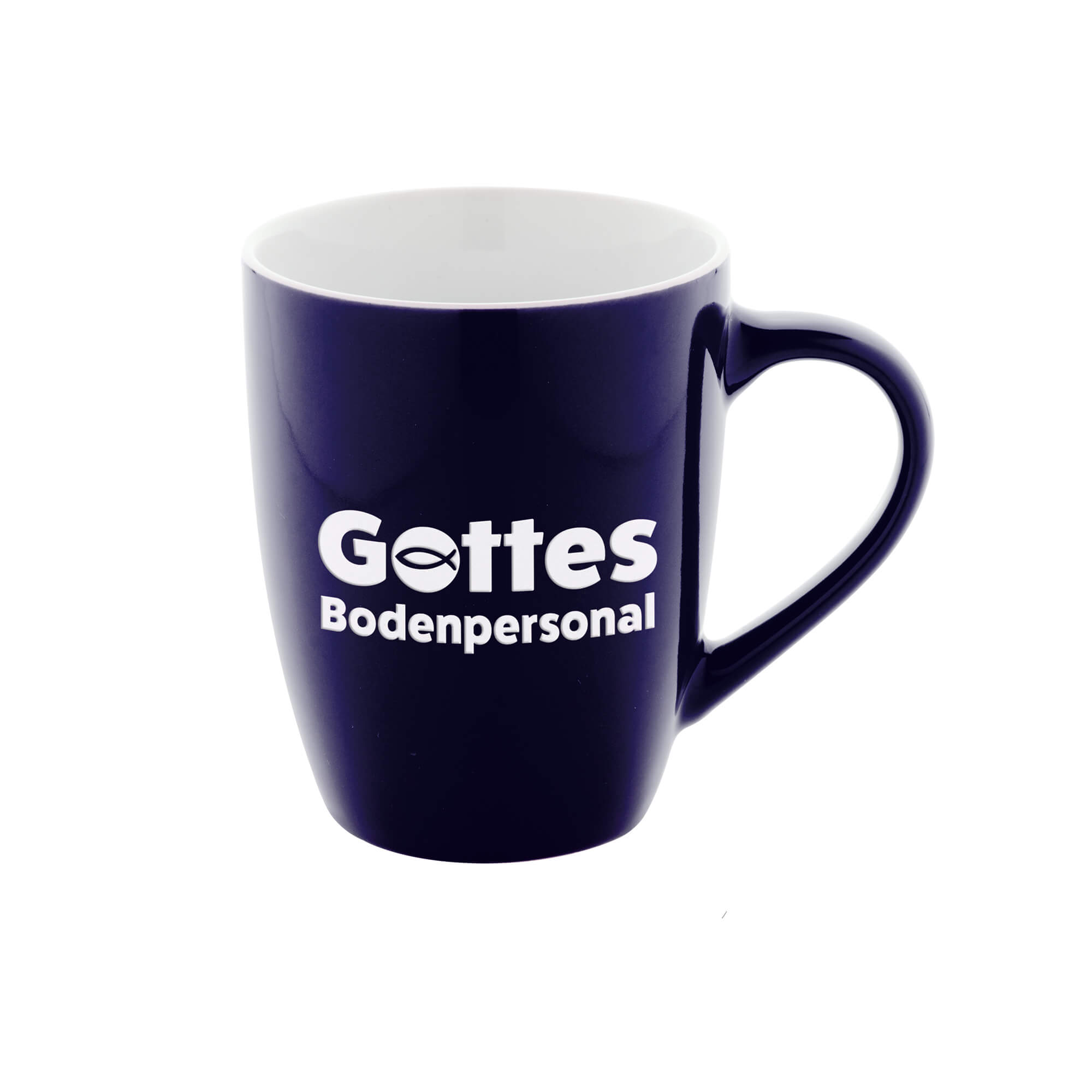 Tasse Gottes Bodenpersonal - blau