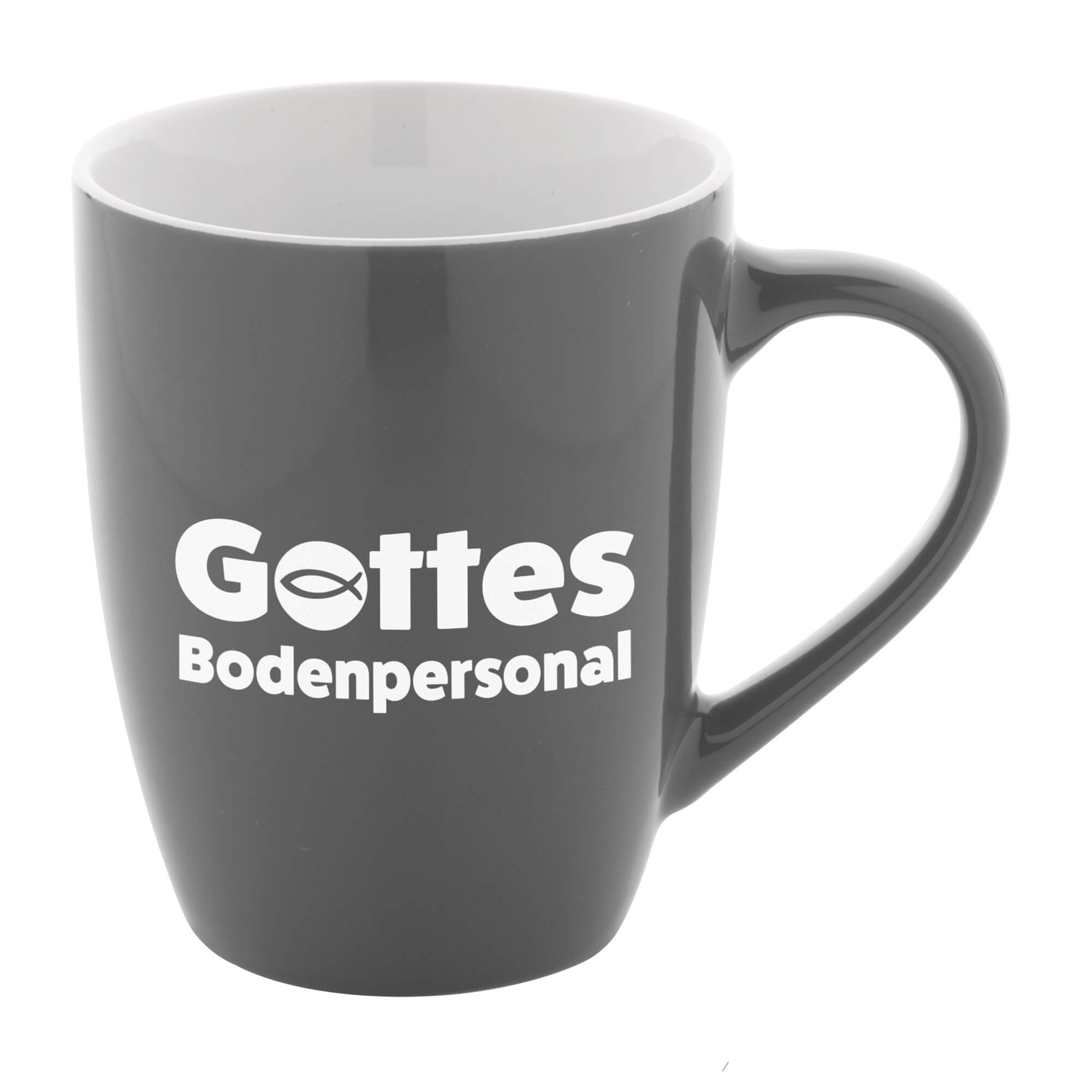 Tasse Gottes Bodenpersonal - grau