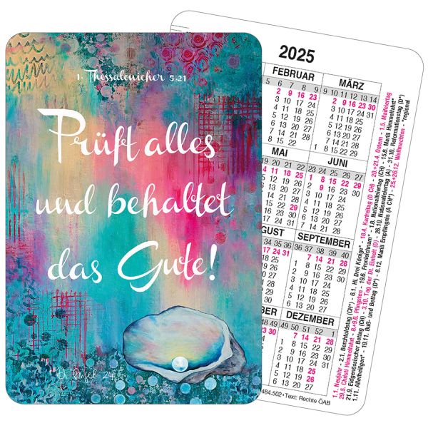 Jahreslosung 2025 - Spielkartenkalender Aquarell