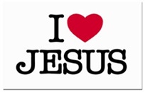 Aufkleber I love Jesus